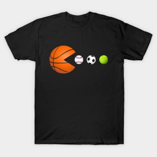 Basketball eating sports ball funny T-Shirt